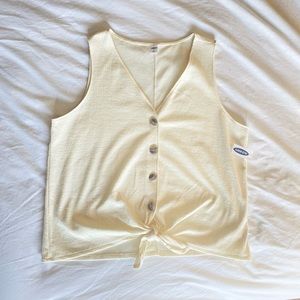 Old Navy sleeveless v-neck with buttons